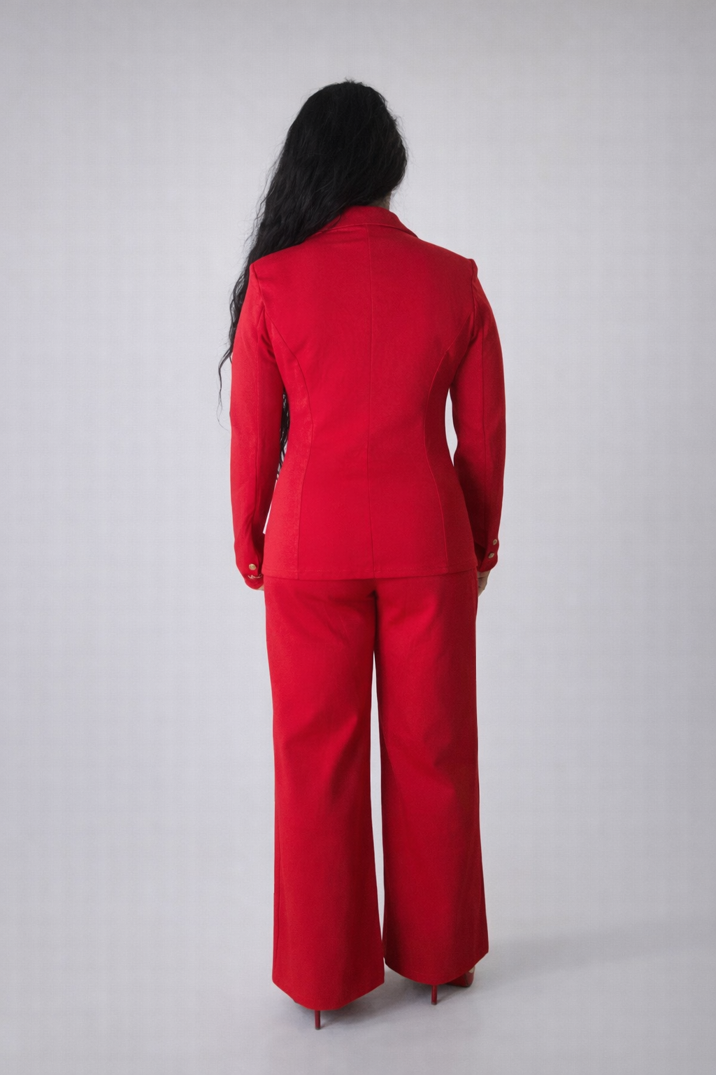 The Power Move Red Two-Piece Suit