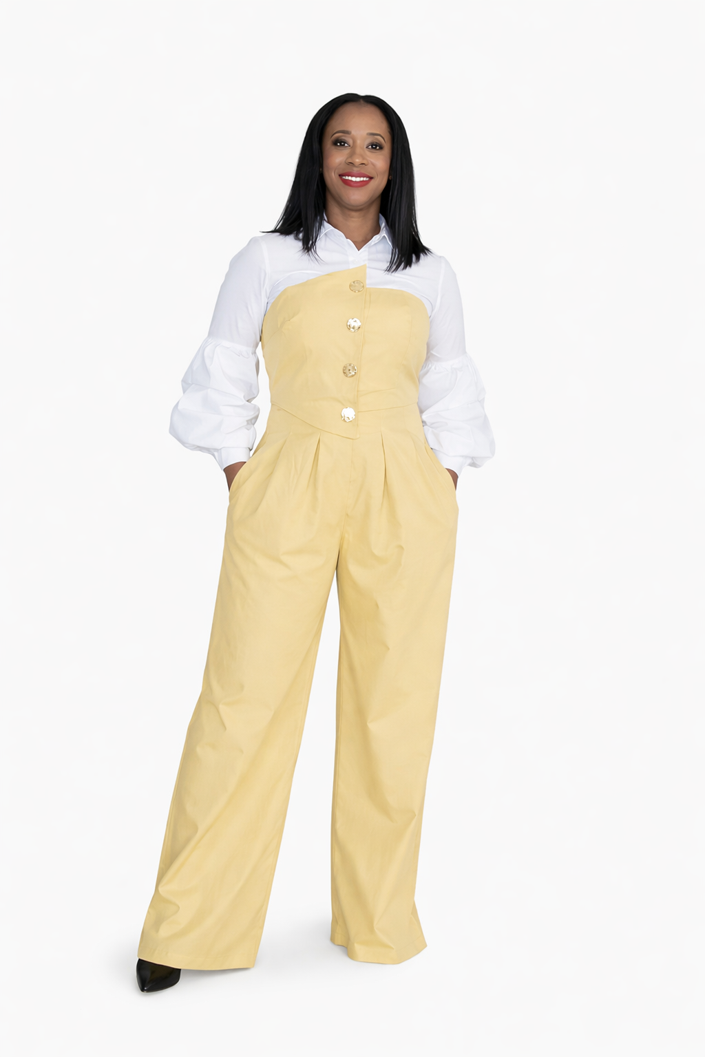 Golden Hour Button Romper