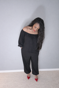 Midnight Ease Off-Shoulder Romper
