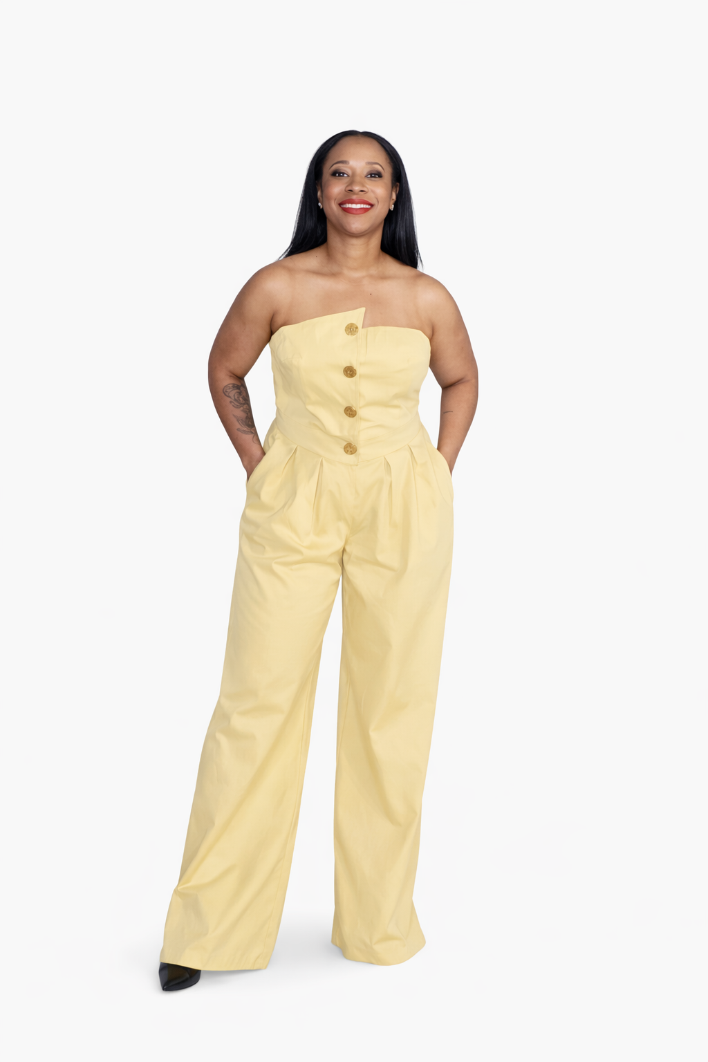 Golden Hour Button Romper