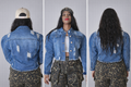 Distressed Cropped Denim Jacket