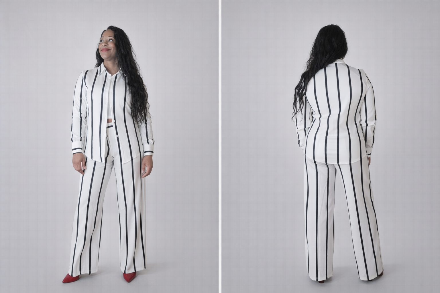 Power Stripe Two-Piece Set