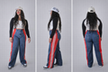 Side Stripe Denim Statement Pants